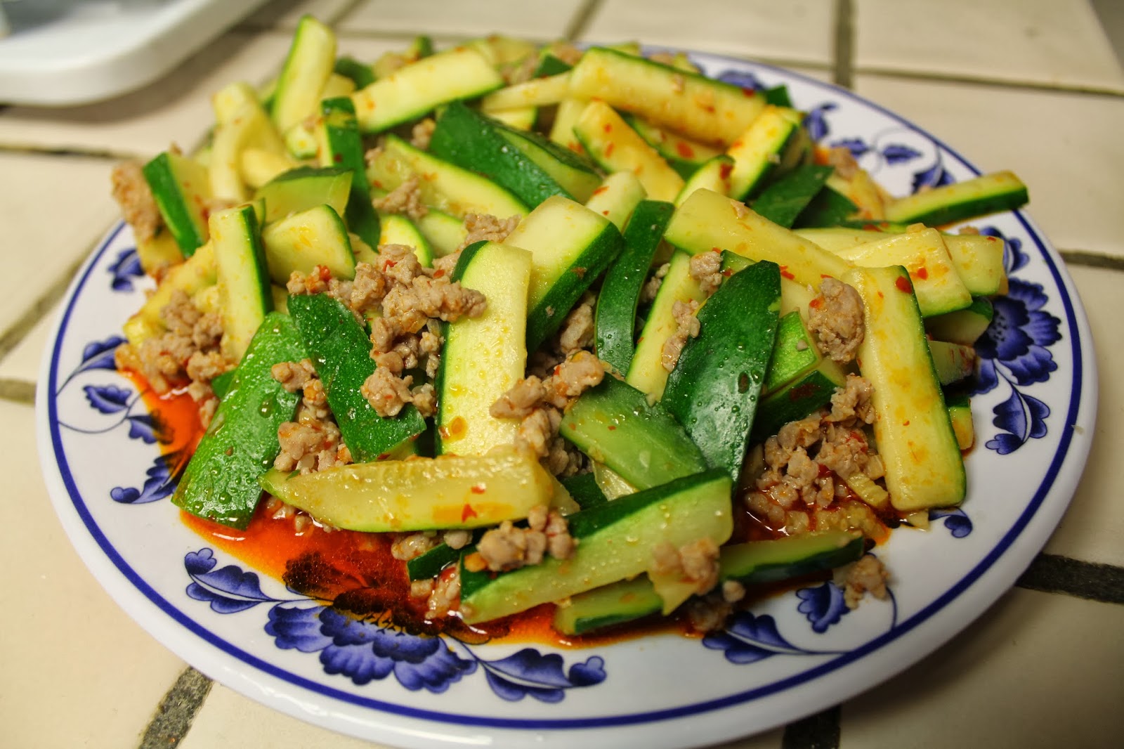 Zucchini and pork stir fry Kathy Nom Nom