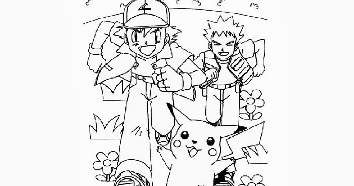 Pokemon Ash Brock coloring pages | Free Coloring Pages and Coloring