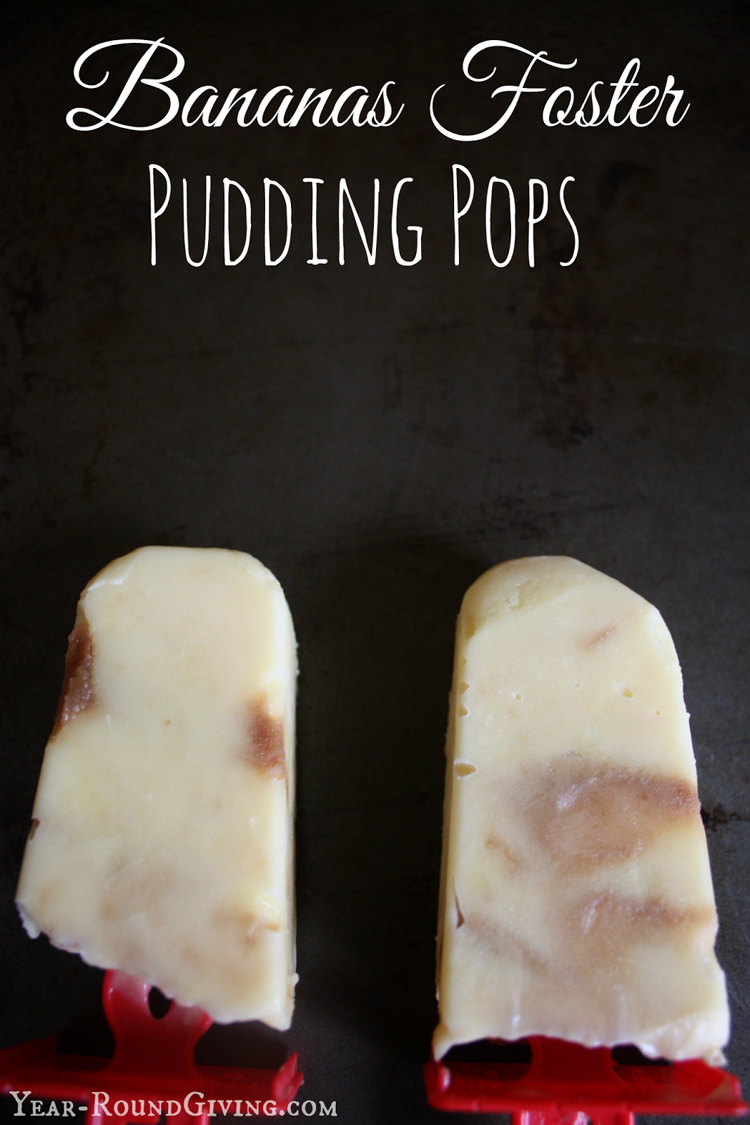 Bananas Foster Pudding Pops