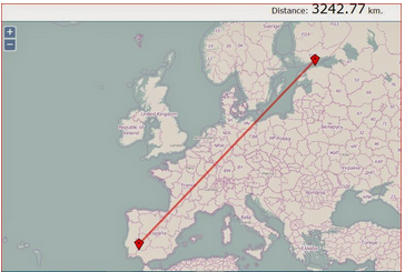 Calculadora de distancia