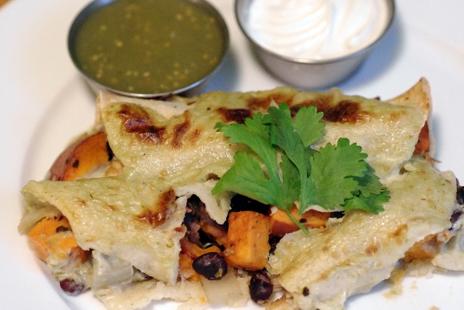 Bite me, I'm vegan Sweet Potato & Black Bean Enchiladas