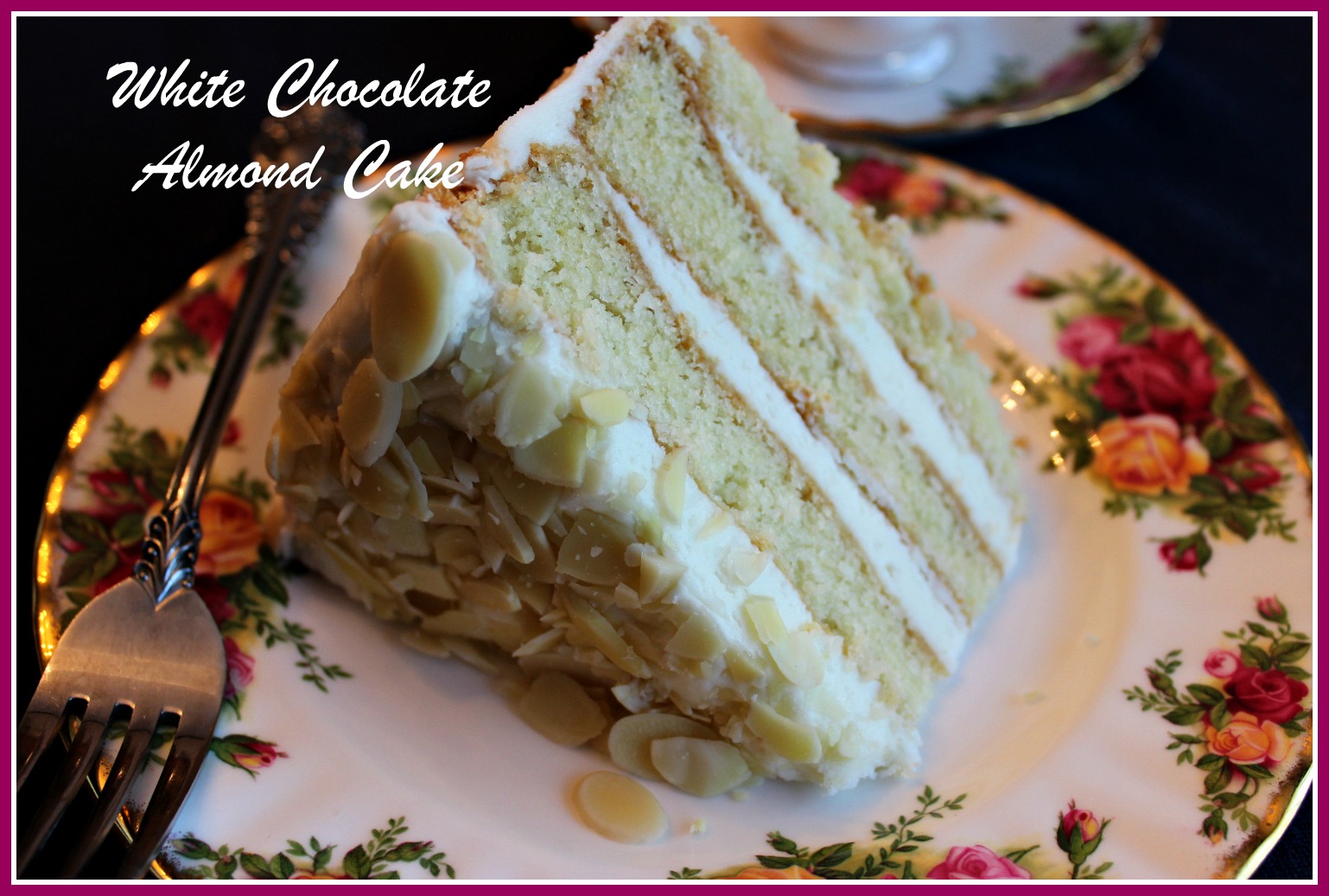 Sweet Tea and Cornbread White Chocolate Almond Cake!