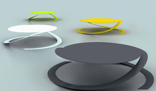 Round Coffee Table by Yoann Henry Yvon multi colors