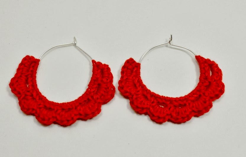 Crochet Dynamite Lace Hoop Earrings