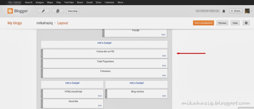 how to add facebook fan box to blogger