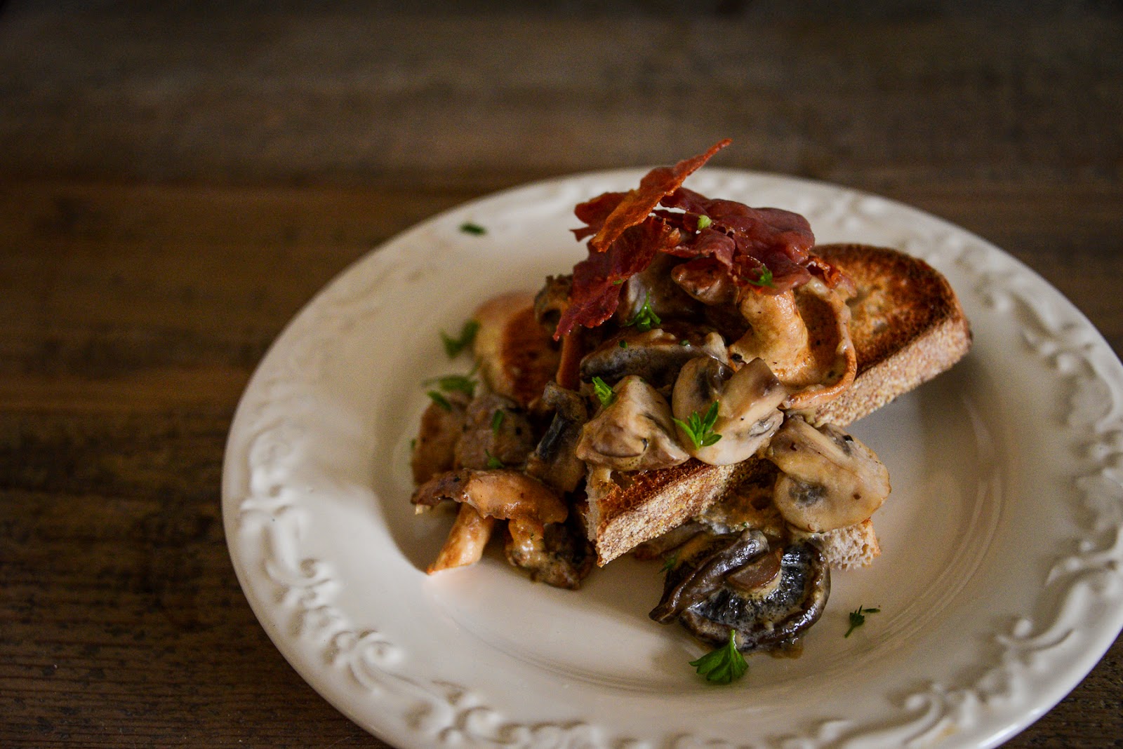 Mushrooms on Toast Katie Cakes
