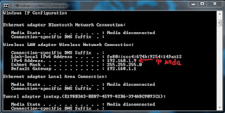 cara mengetahui IP Address Komputernya sendiri). Caranya sangat mudah