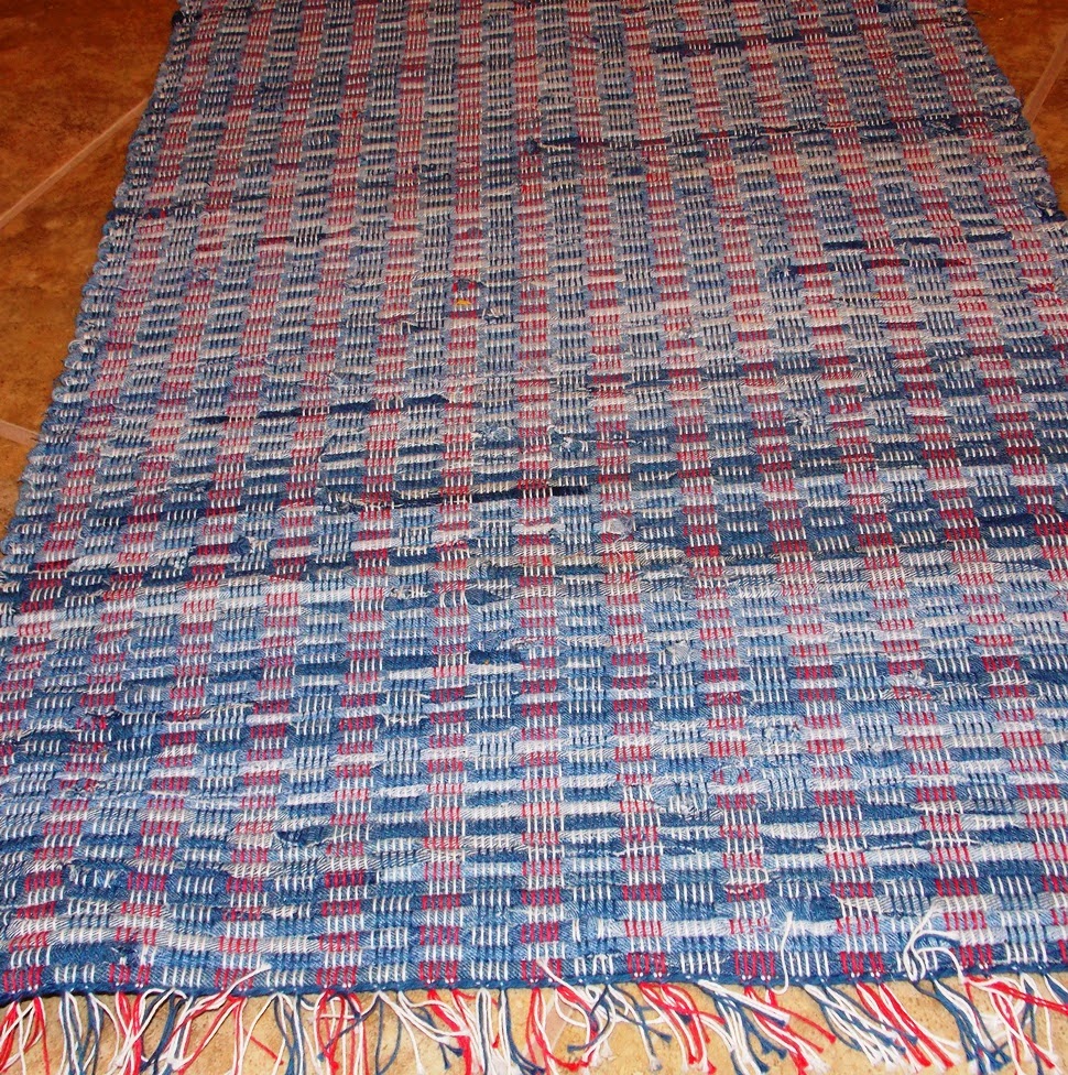 WEAVING FOR FUN Another Rug Blue Jeans