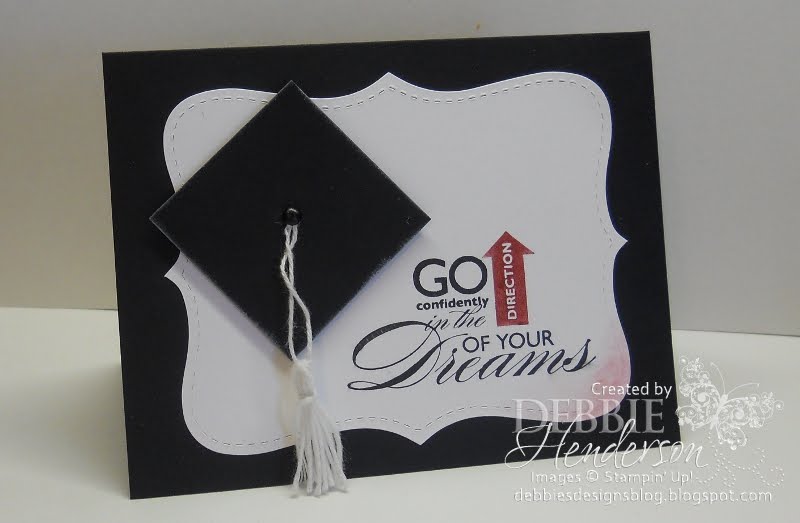 Create a graduation card by using a sentiment as you focal image. That title=