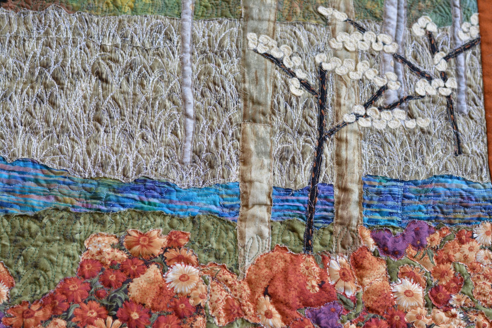 Pieced Brain Landscape quilts