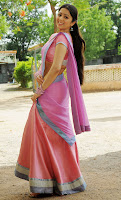 Cute, Charmi, In, Half, Saree