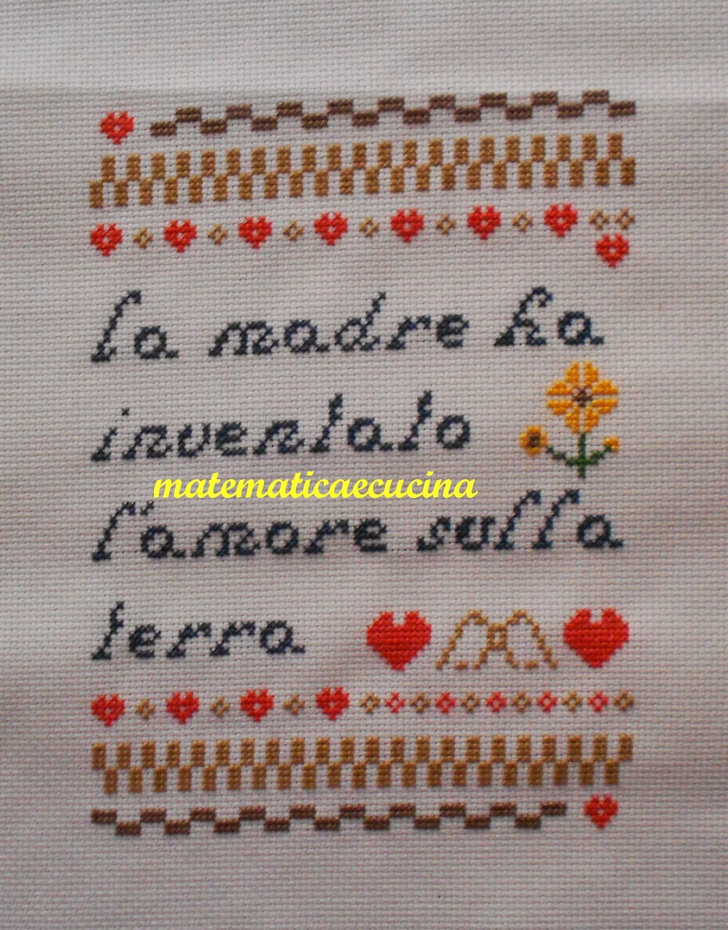 auguri per la mamma a punto croce- cross stitch- free patterns on matematicaecucina