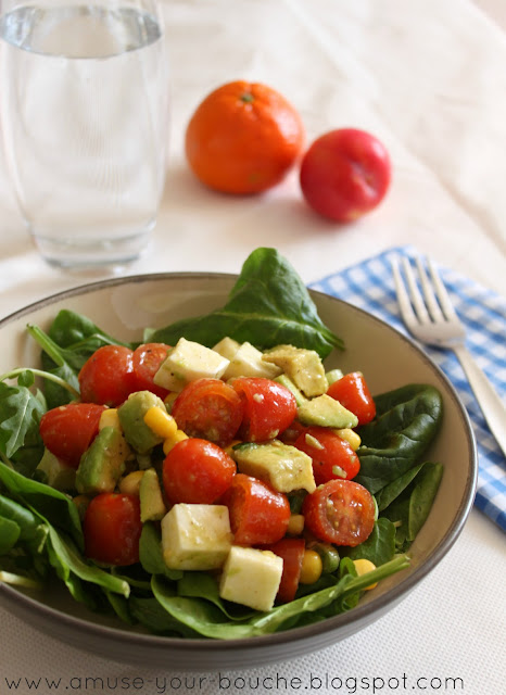 Tomato, avocado and mozzarella salad recipe