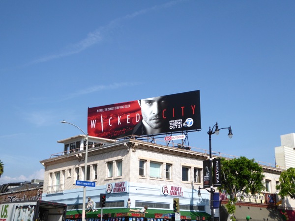 Wicked City season 1 billboard Hollywood Boulevard Wicked City season 1 billboard