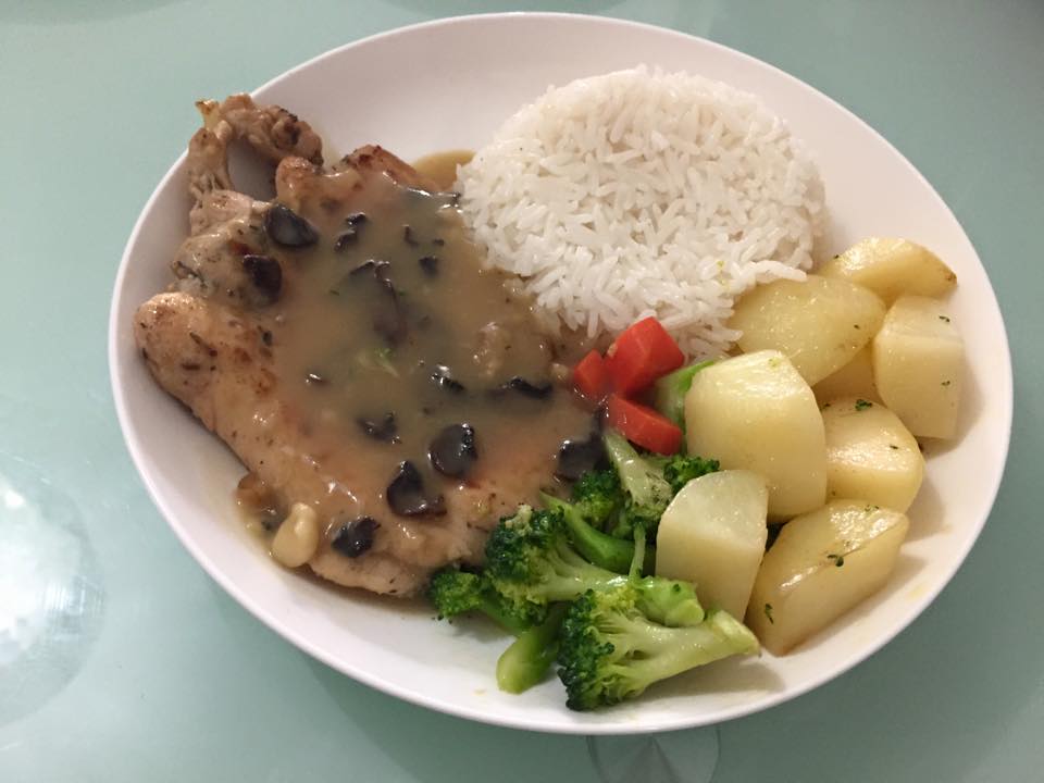 Chicken Chop with Mushroom Sauce by Jessica Lim