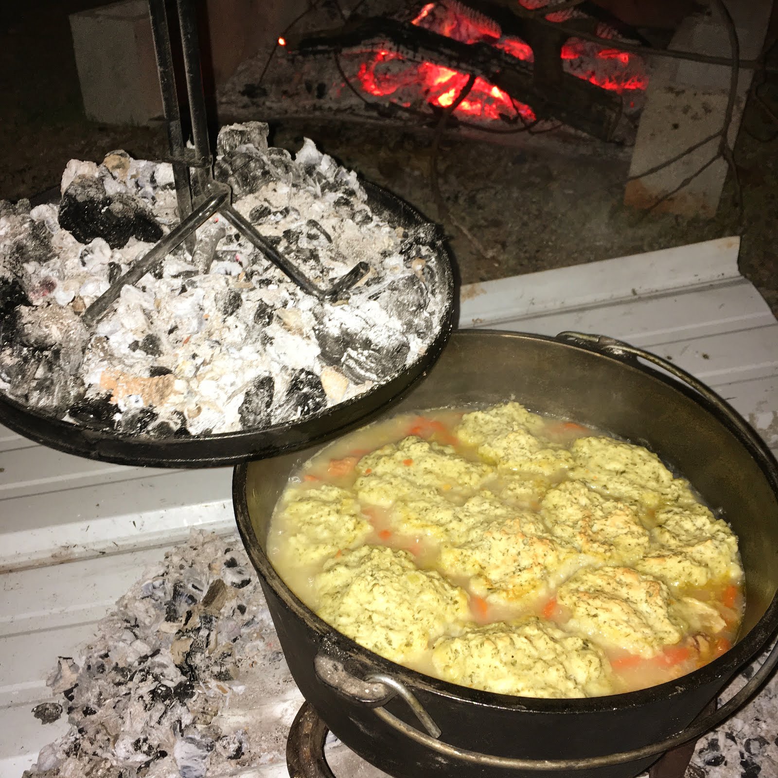 Dutch Oven Cooking Over a Fire