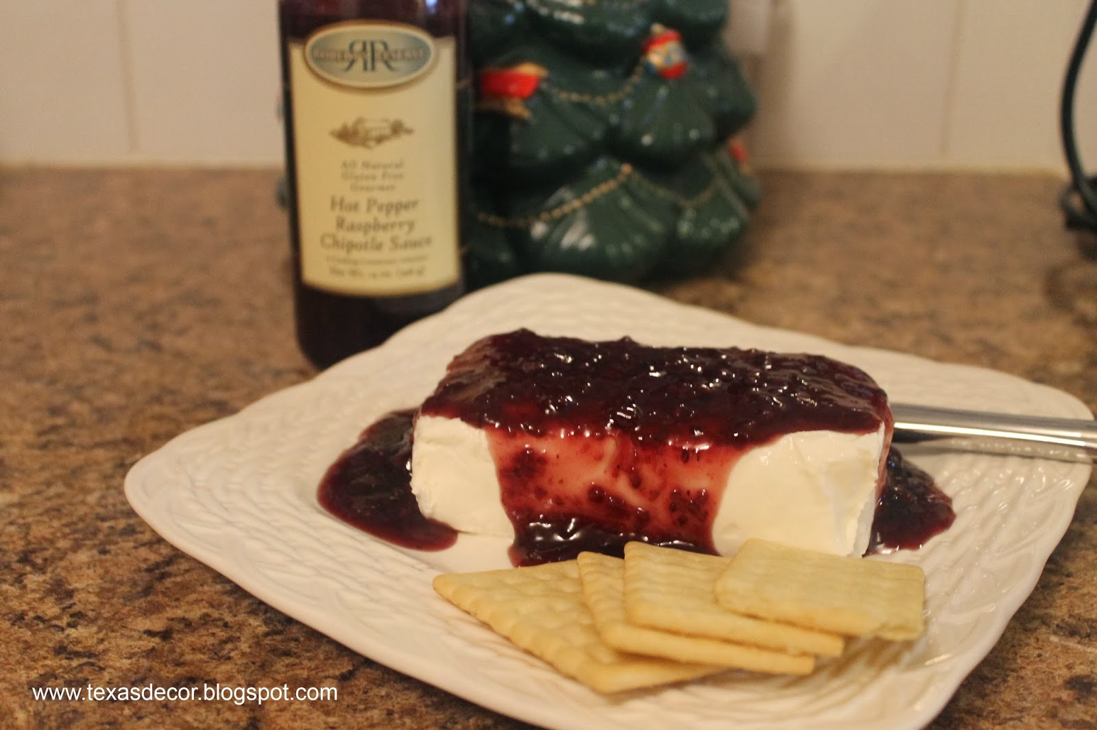 Texas Decor Raspberry Chipotle Cream Cheese and Catalina Shrimp Dip Recipe