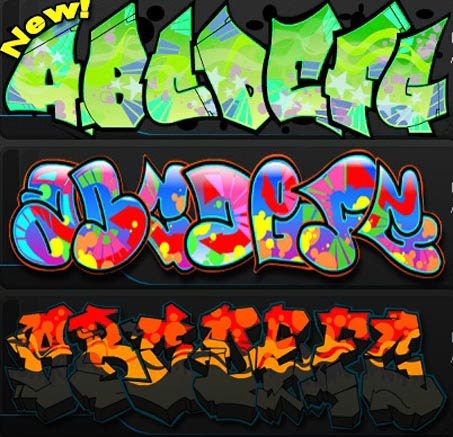 Graffiti Collection Ideas Graffiti Alphabet With A Choice Of Blue
