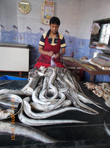 One of the two Fish market stallsof Mahabaleshwar
