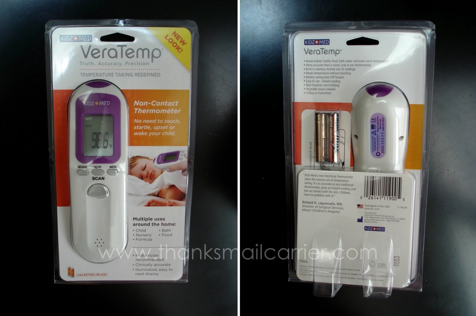 Thanks, Mail Carrier KidzMed VeraTemp NonContact Thermometer {Review}