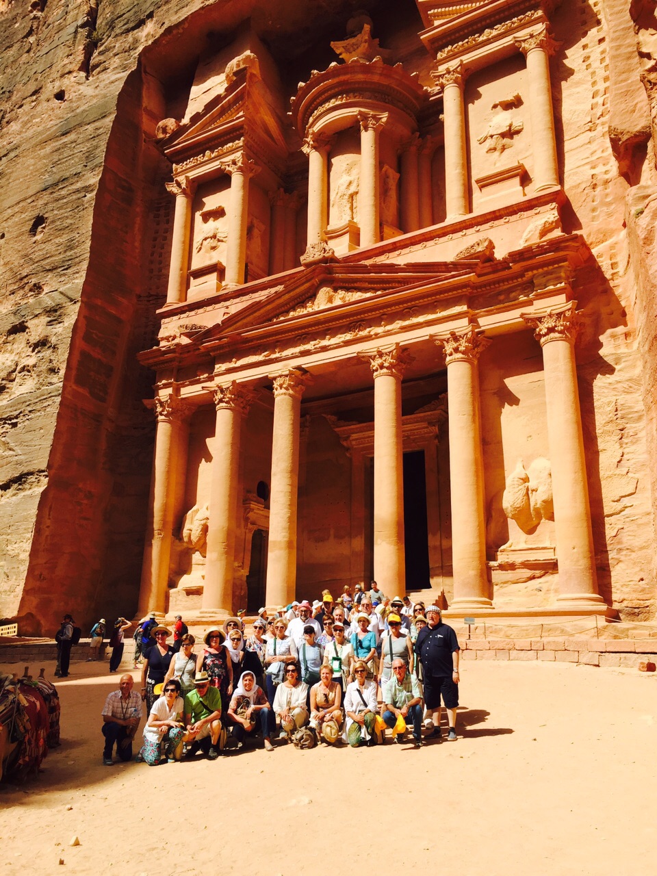 Peregrinos asturianos en Petra
