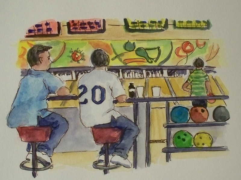 Bowling Alley Sketch