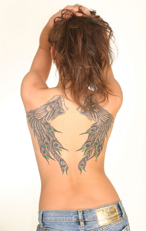 women back tattoo