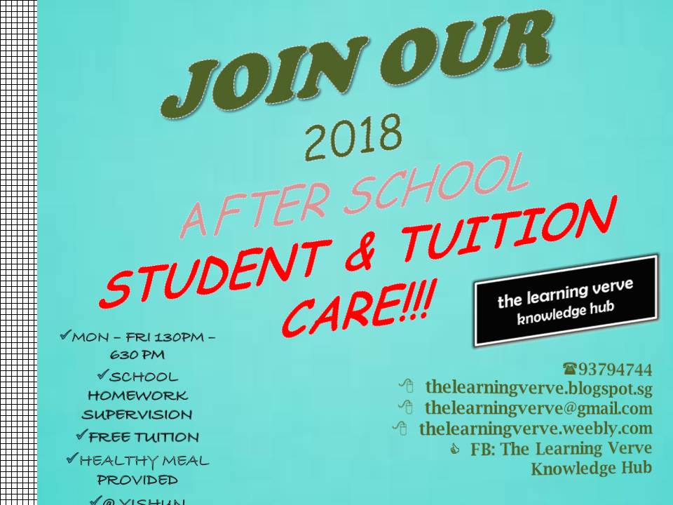 2018 AFTER SCHOOL STUDENT & TUITION CARE