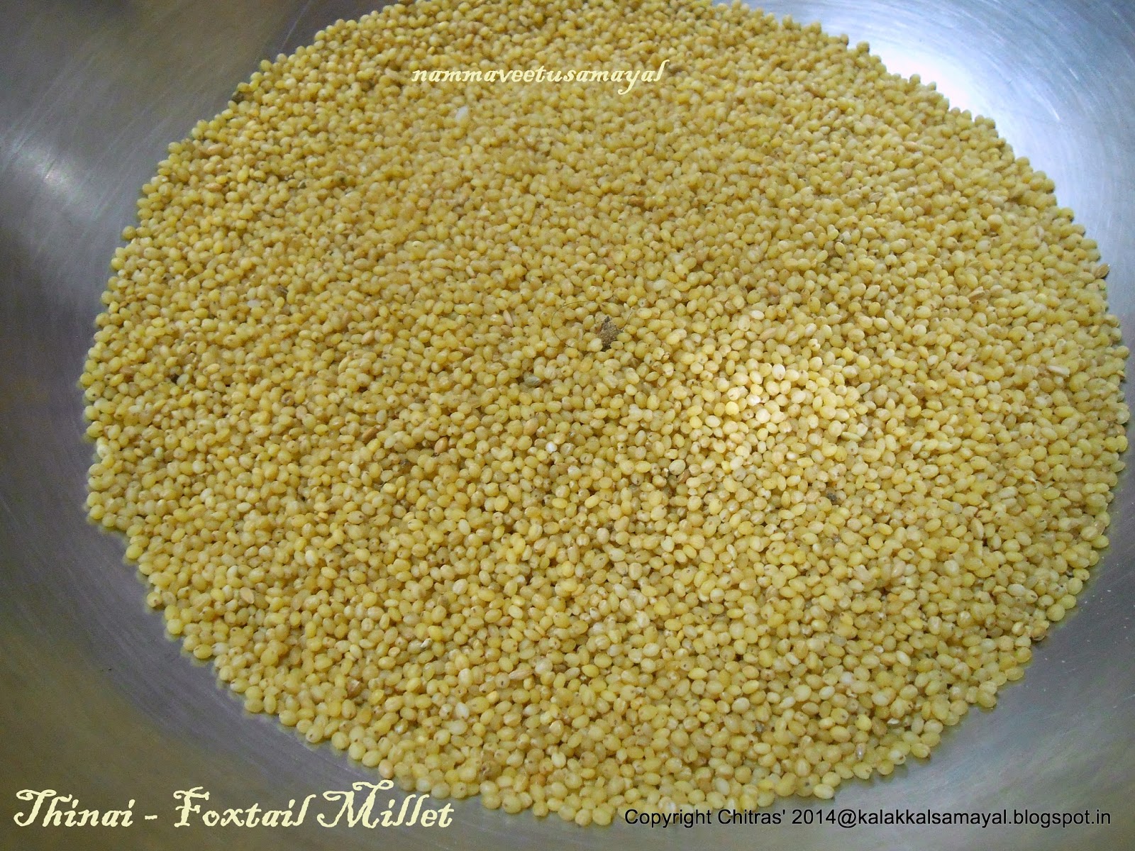 kalakkalsamayal Foxtail Millet Thinai