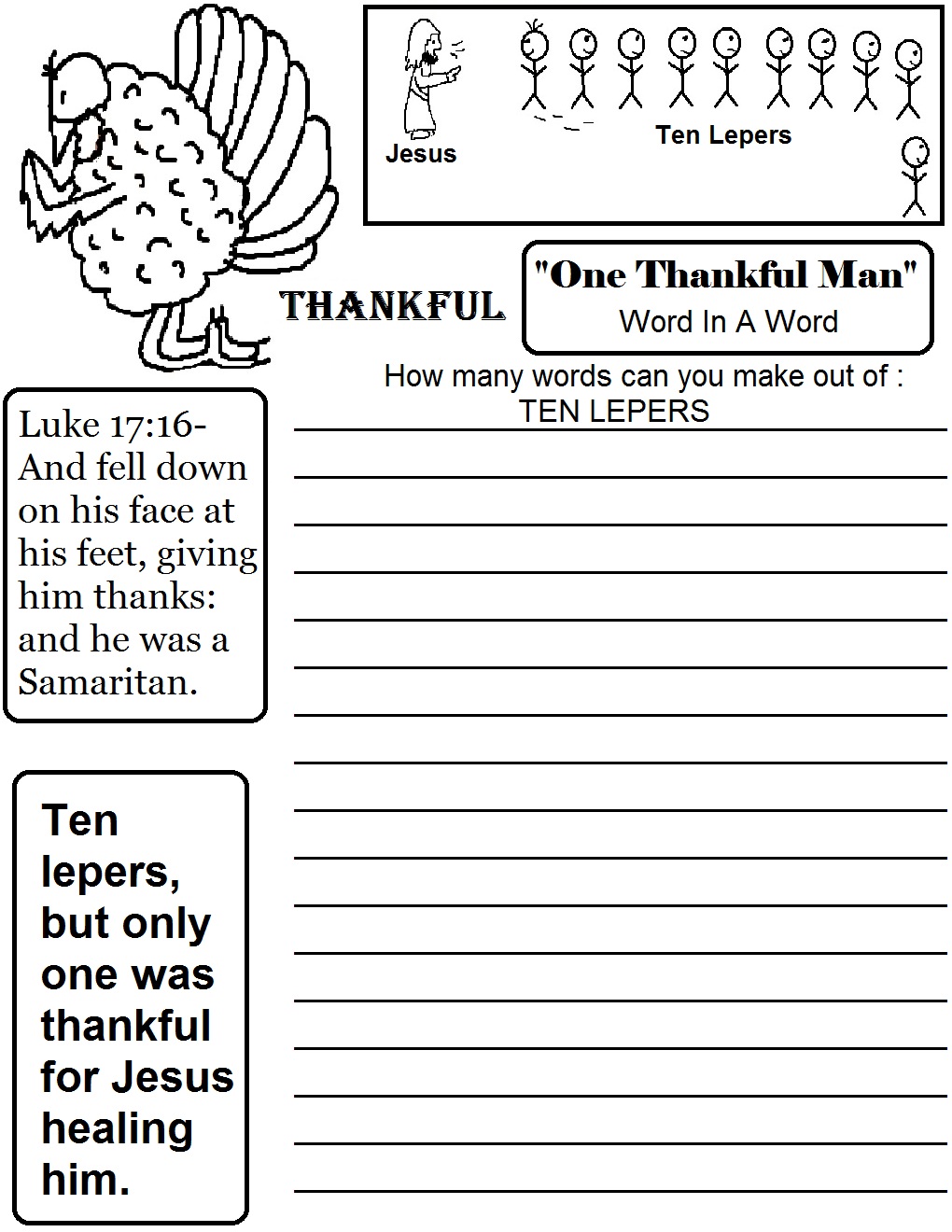 Church House Collection Blog: Thanksgiving Lesson for Children's Church