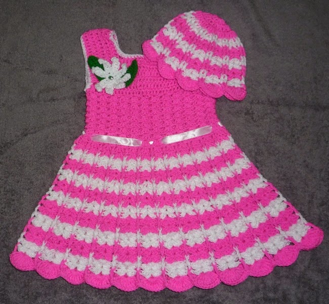 Innovative art and craft works: Crochet dress for one year ...