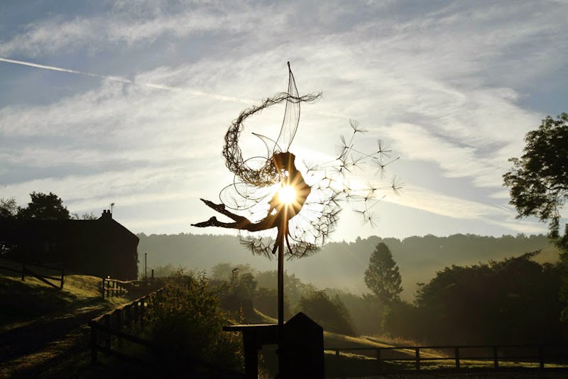 Dramatic Fairy Sculptures Dancing With Dandelions By Robin Wight Dramatic Fairy Sculptures Dancing With Dandelions By Robin Wight