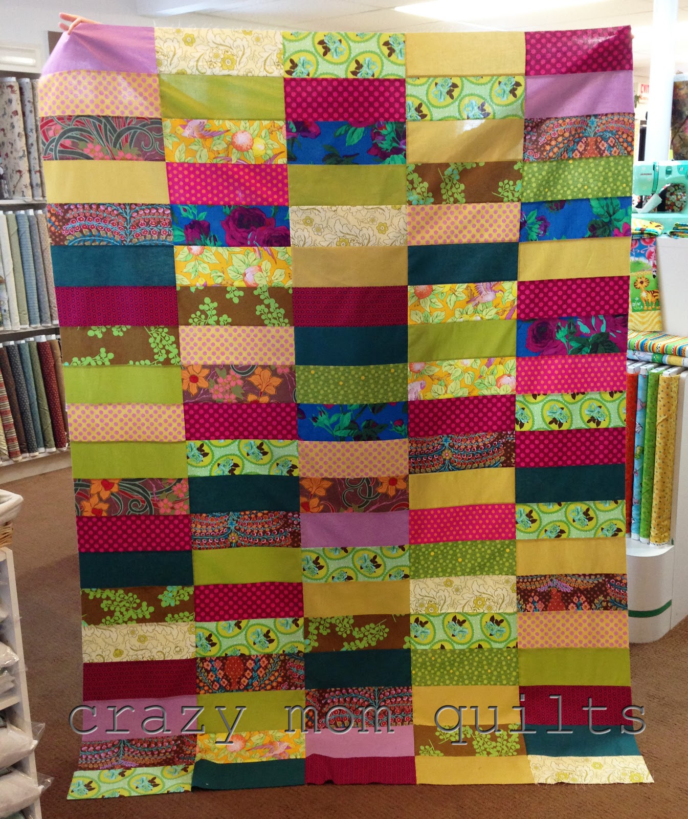 crazy mom quilts bohemian garden quilt top