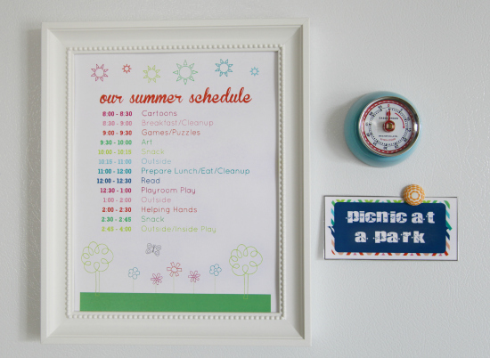 iheart organizing our summer schedule summer daily schedule template
