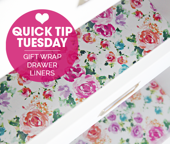 IHeart Organizing: Quick Tip Tuesday: Gift Wrap Drawer Liners