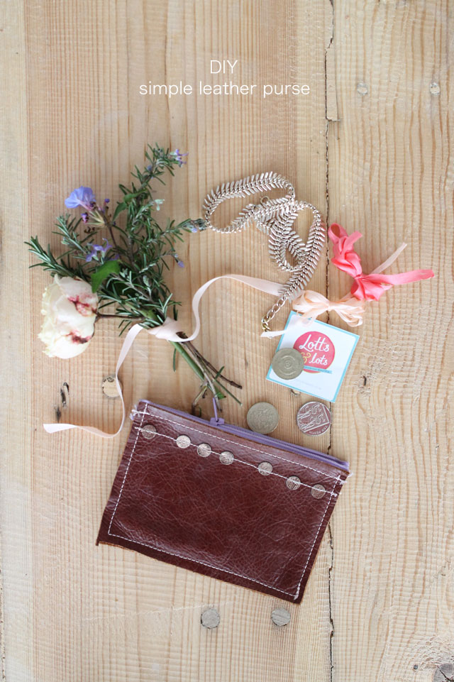 DIY simple leather purse Lotts and Lots Making the everyday beautiful