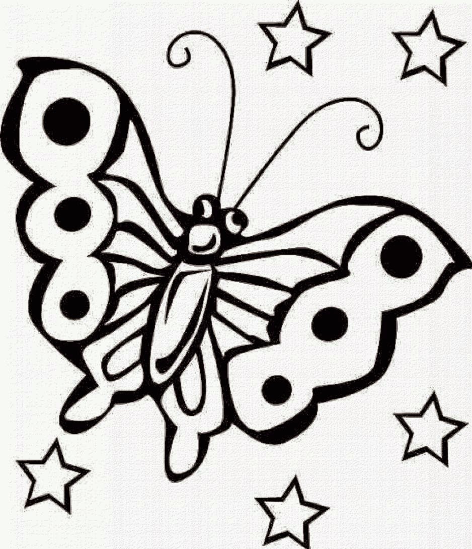 free printable butterfly coloring pages for kids