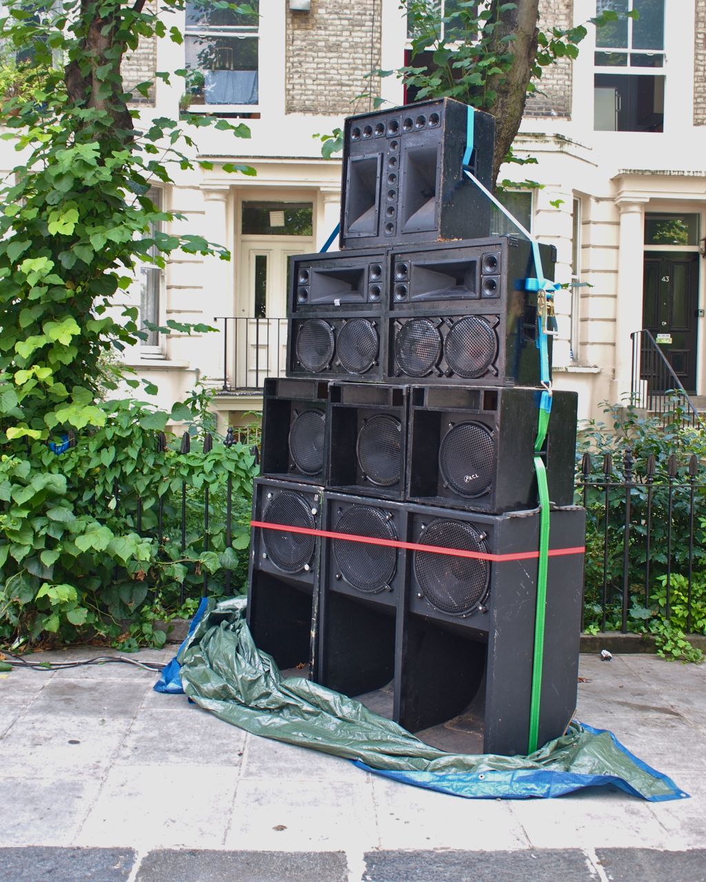 Half of a sound system at the Notting Hill Carnival 2013 Is this sound system in Oxford Gardens London W10 enough to bring the house down?