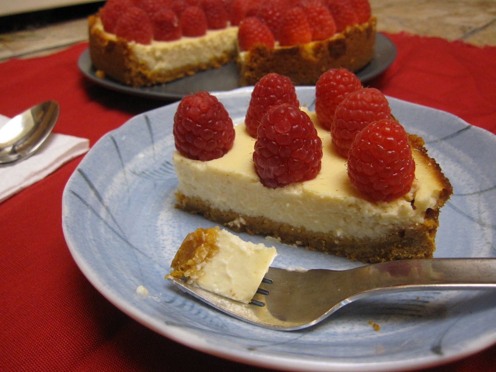 Greek Yogurt Raspberry Cheesecake