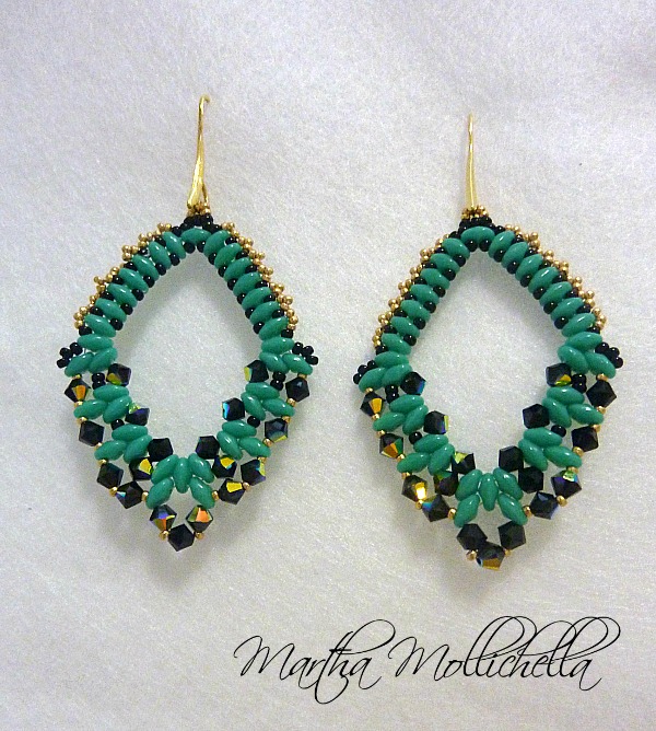 Orecchini handmade perline e Swarovski Martha Mollichella Handmade Jewelry