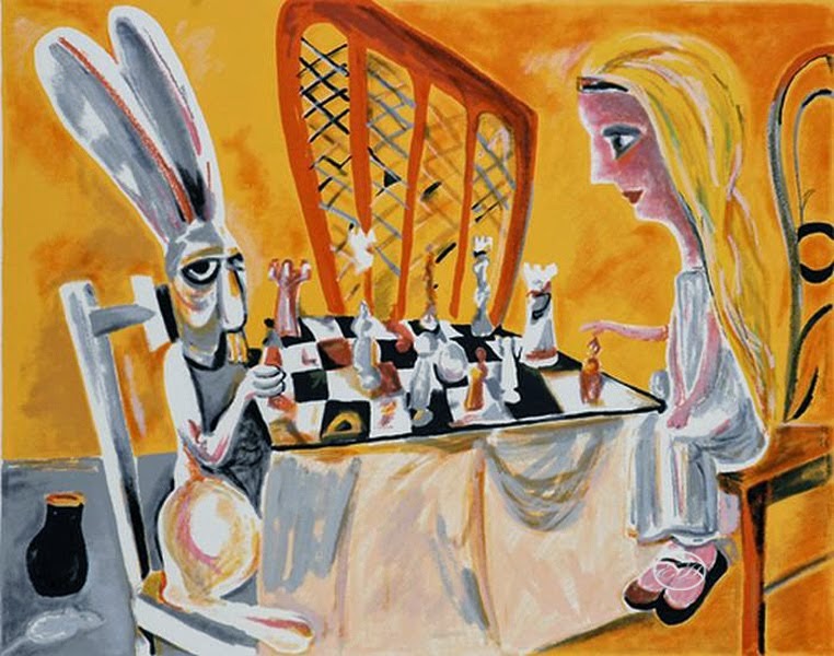 APRIL inspiration from Charles Blackman - The Chess Game