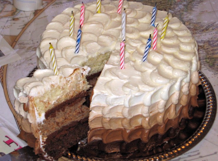 A Good Table Chocolate Ombre Cake and a cake mix extender recipe