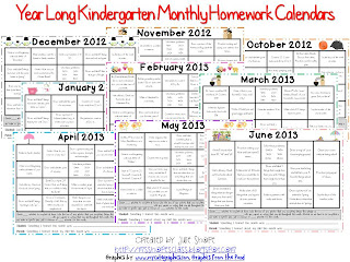 printable homework calendars