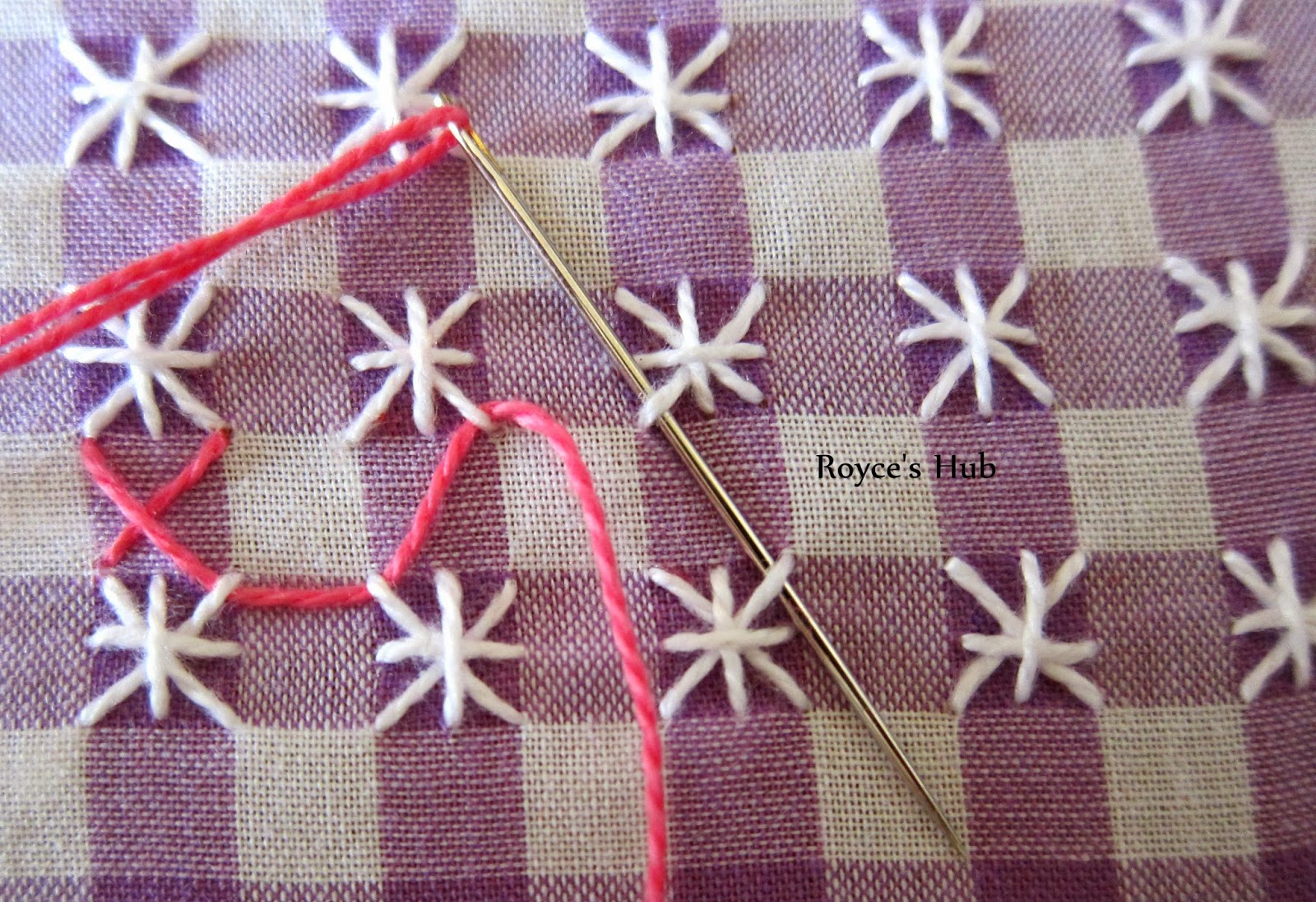 Royce's Hub Gingham Embroidery Ribbon Lace Stitch