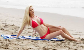 Heidi Montag Red Bikini Santa Monica