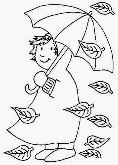 Recursos para Educación Infantil: Fichas para colorear. El Otoño.