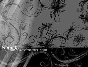 Pinceles florales ornamentales para Photoshop