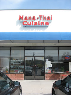 The entrance to Mana-Thai Cuisine in Mt Kisco NY