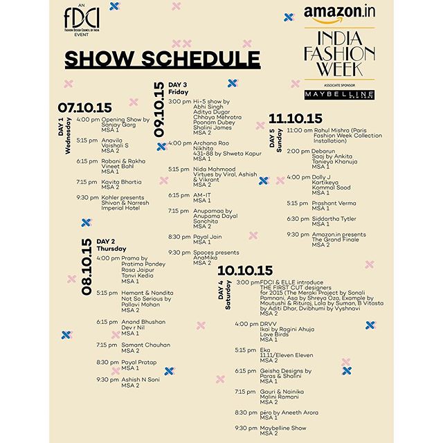 make week schedule