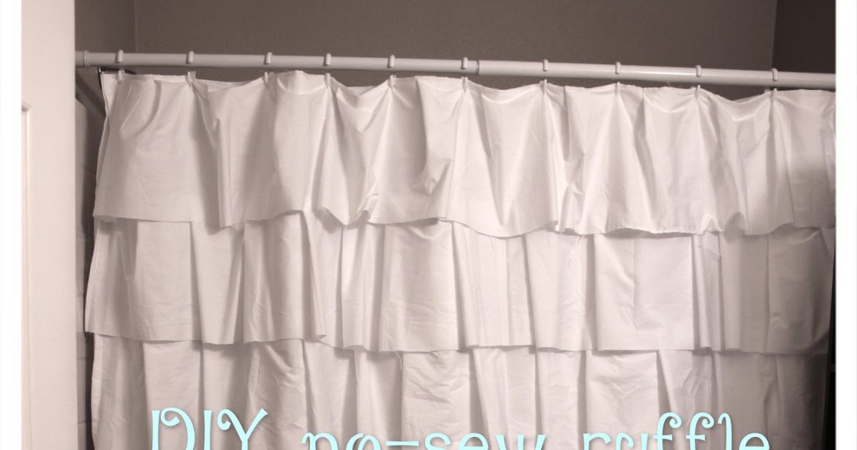 A Copy Crafter DIY No Sew Ruffle Shower Curtain